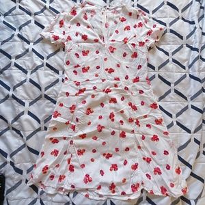 GAP Floral V-Neck Fit & Flare Dress